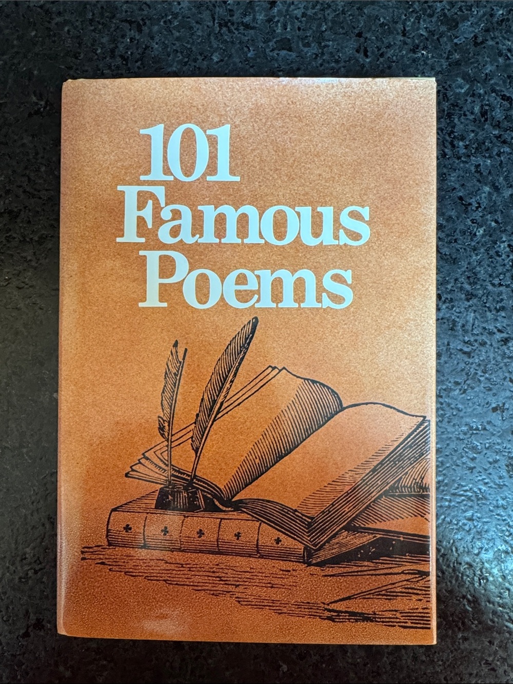 Vintage 101 Famous Poems Hardcover Book - Orange Cover